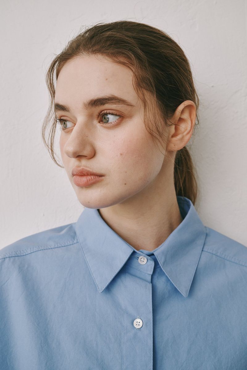 PLAT DU JOUR(プラドゥジュール)の「Standard shirts (Blue)(Tops)」