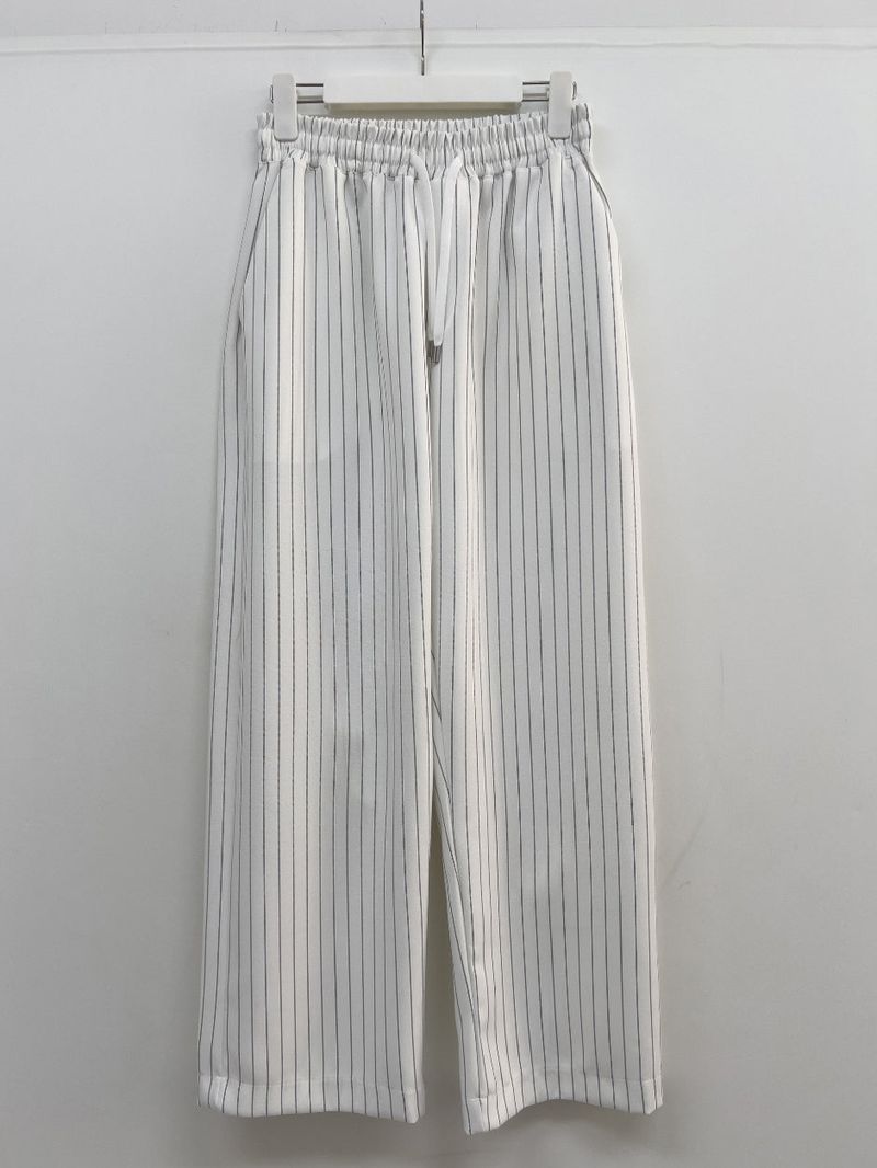 Stool Stripe Banding Wide Pants