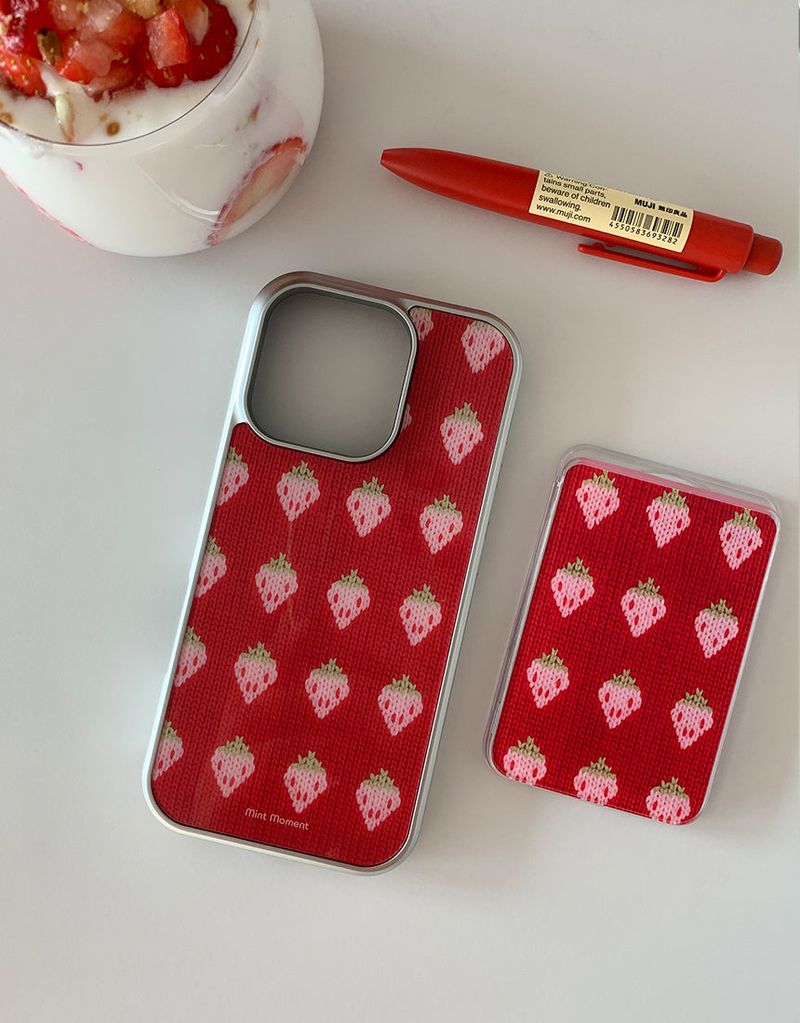 [MADE] ストロベリー MagSafe対応 iPhoneカードウォレット