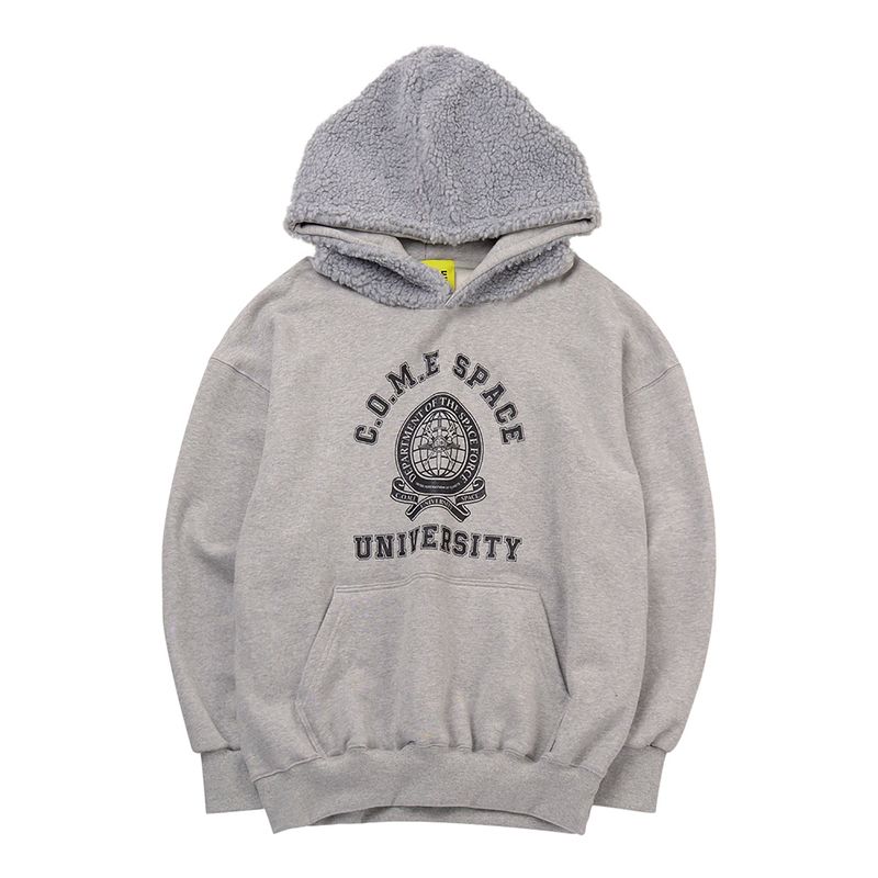 C.O.M.E(シーオーエムイー)の「Faux Shearling-Trimmed Cotton-Jersey Hoodie(Tops)」