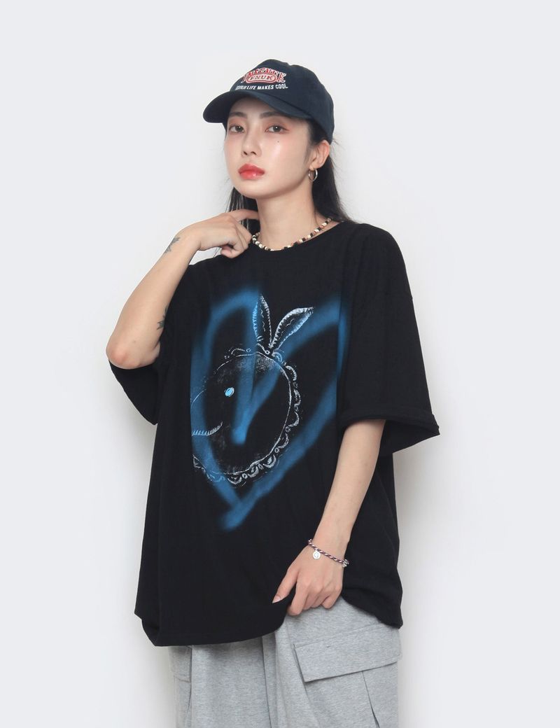 nutellike(ヌテールライク)の「Levit Heart Spray Short-Sleeved T-Shirt(Tops)」