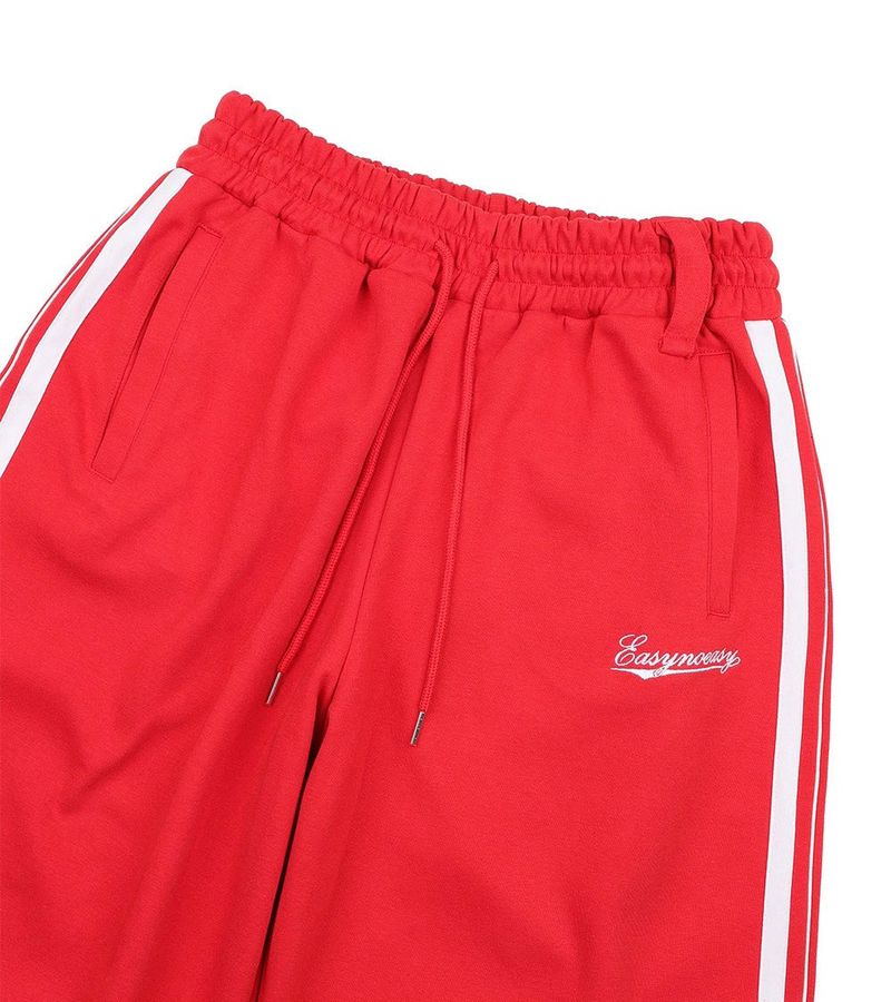 Star Piping Track Balloon Sweat Pants - Red