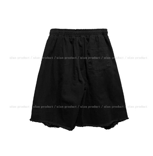 Motif Damage Banding Bermuda Pants
