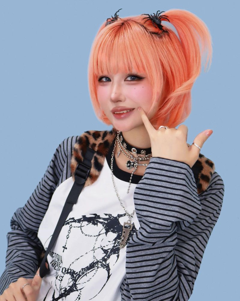grunge striped box T