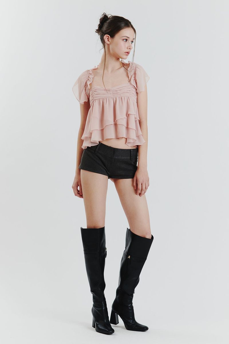 PAIN OR PLEASURE（ペインオアプレジャー）の「ELLA CAPE BLOUSE pink（Tops）」