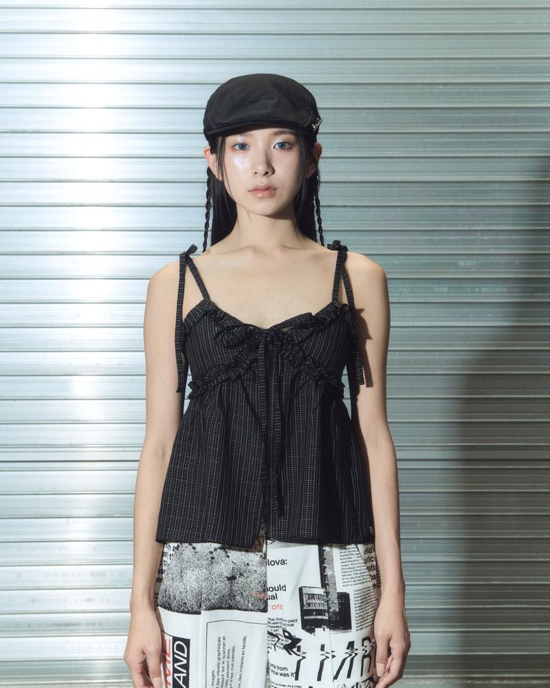 frill open bl - black