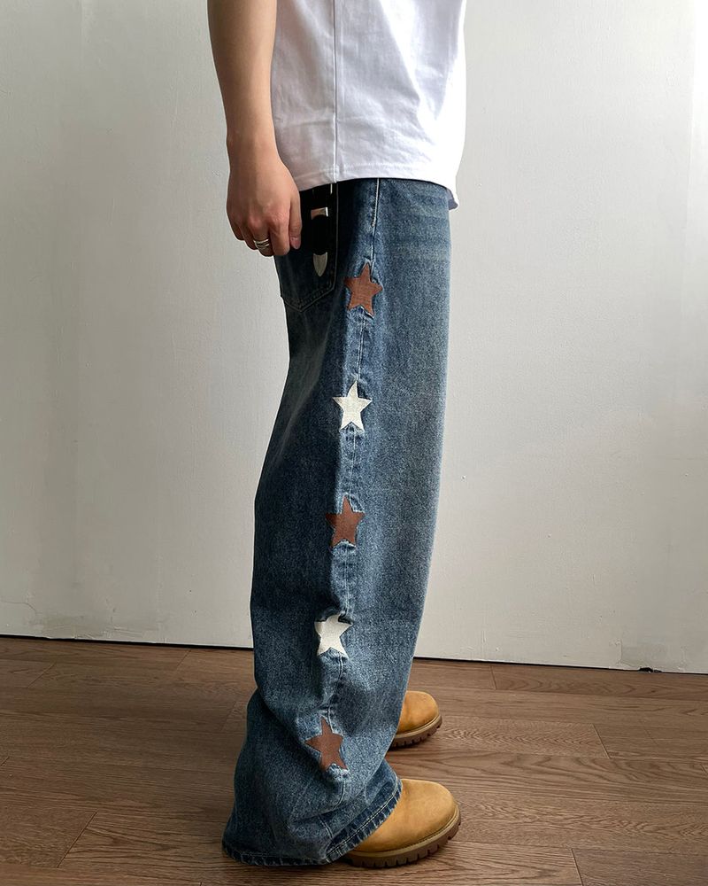 オールスターパッチデニムパンツ