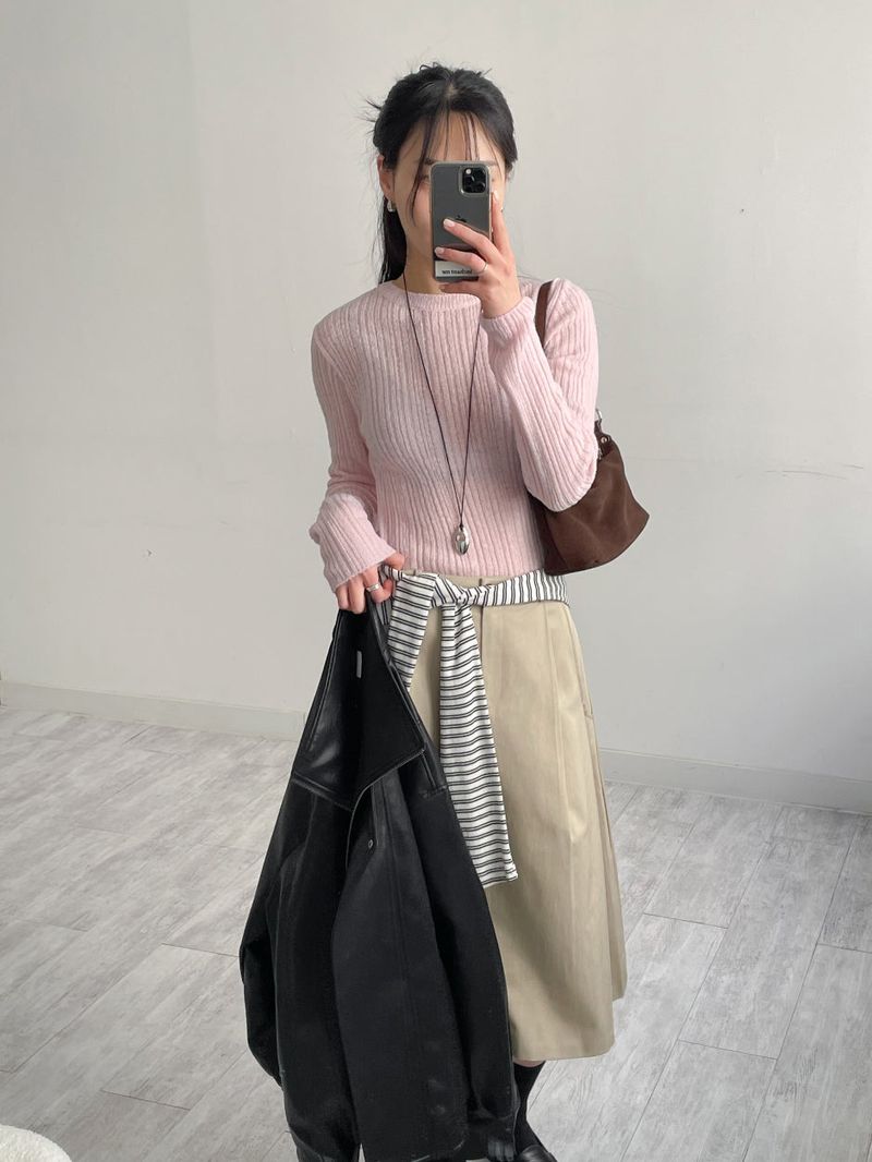 Mamonde Rib Knit T-shirt