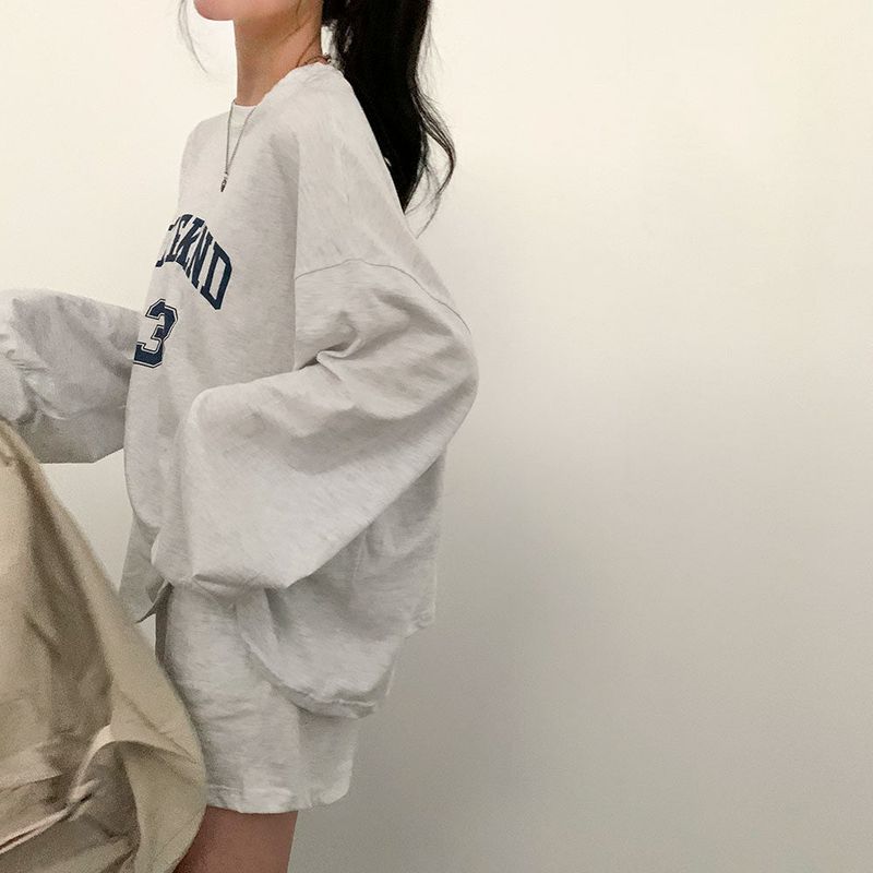 [Sweat + shorts] loose training set