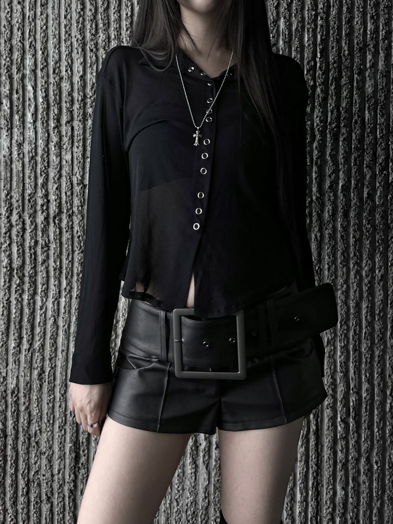 tint see-through layered shirt (2color)