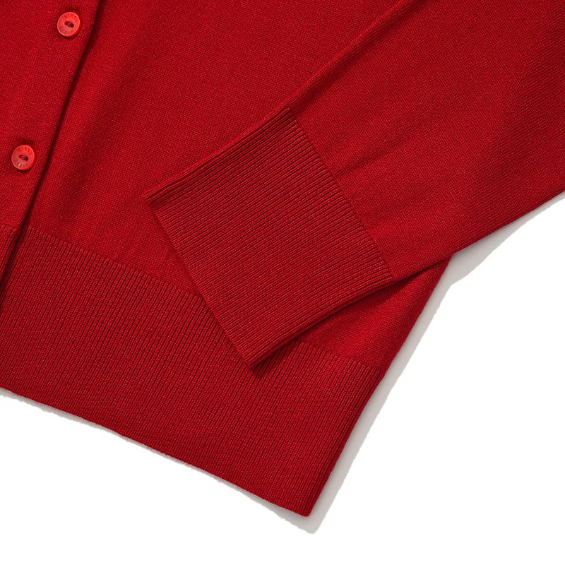KIRSH PLAIN SOFT TOUCH CARDIGAN [RED]
