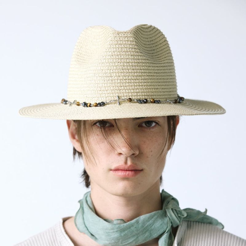 2way vintage stone cross panama hat