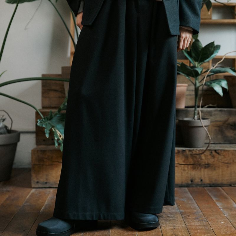 malen（マレン）の「unisex side wide pants black（Pants）」