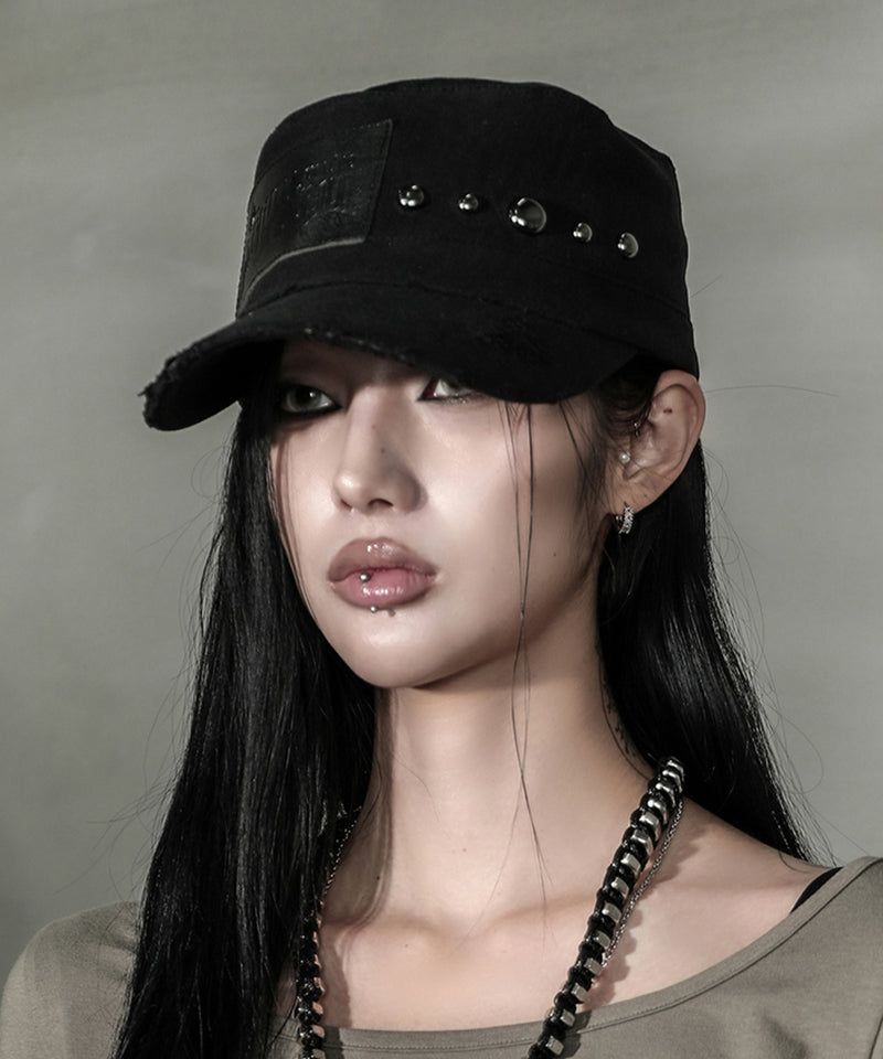 DARLING, YOU ARE BAD（YOU ARE BAD）の「LABEL STUD MILITARY CAP #BLACK（Hats）」