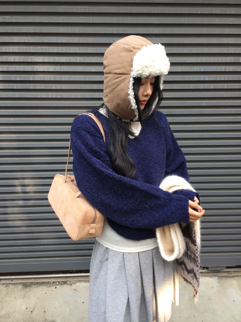 Fluffy Padded Trapper Hat (5color)