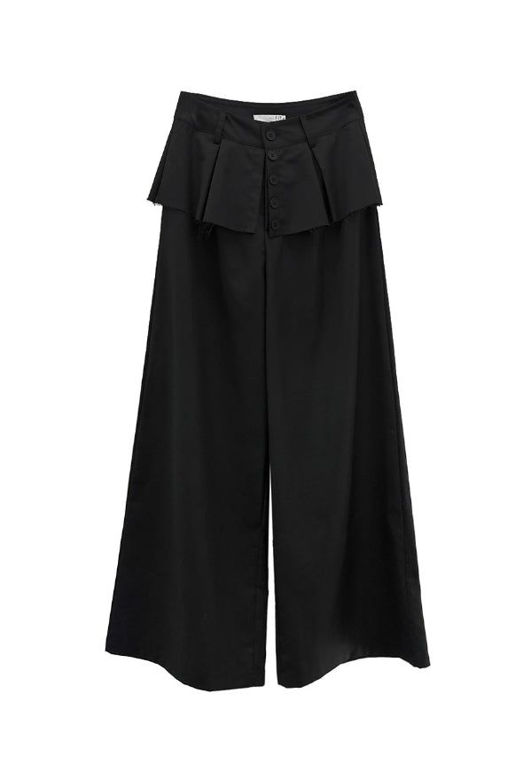 Ella Button Flare Skirt Pants