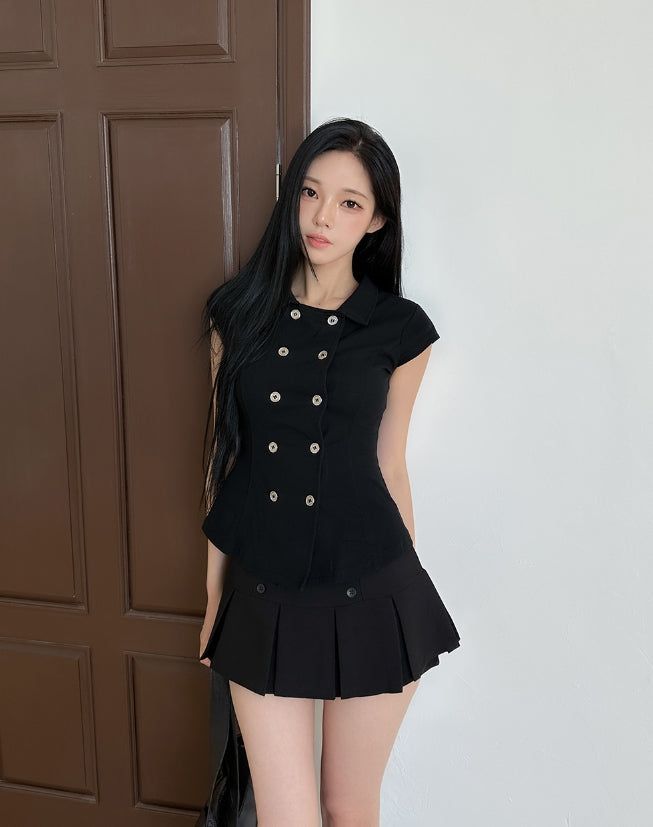 Nishi Double Button Collar Shirt