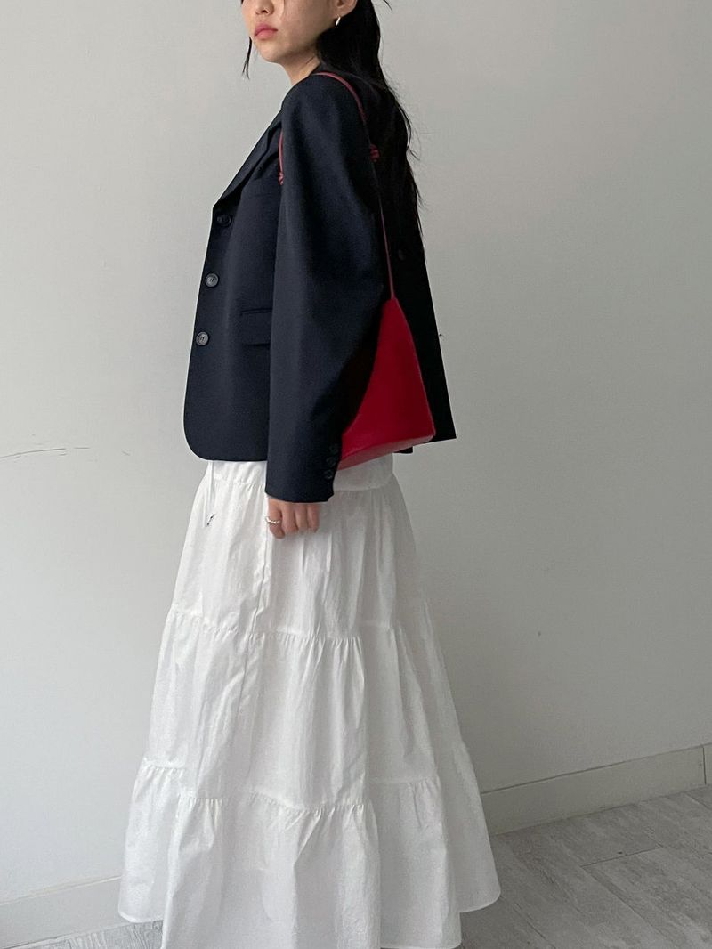 Back-button Single Loose-fit Short Jacket