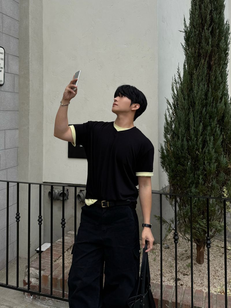 Lone dying wide cargo pants