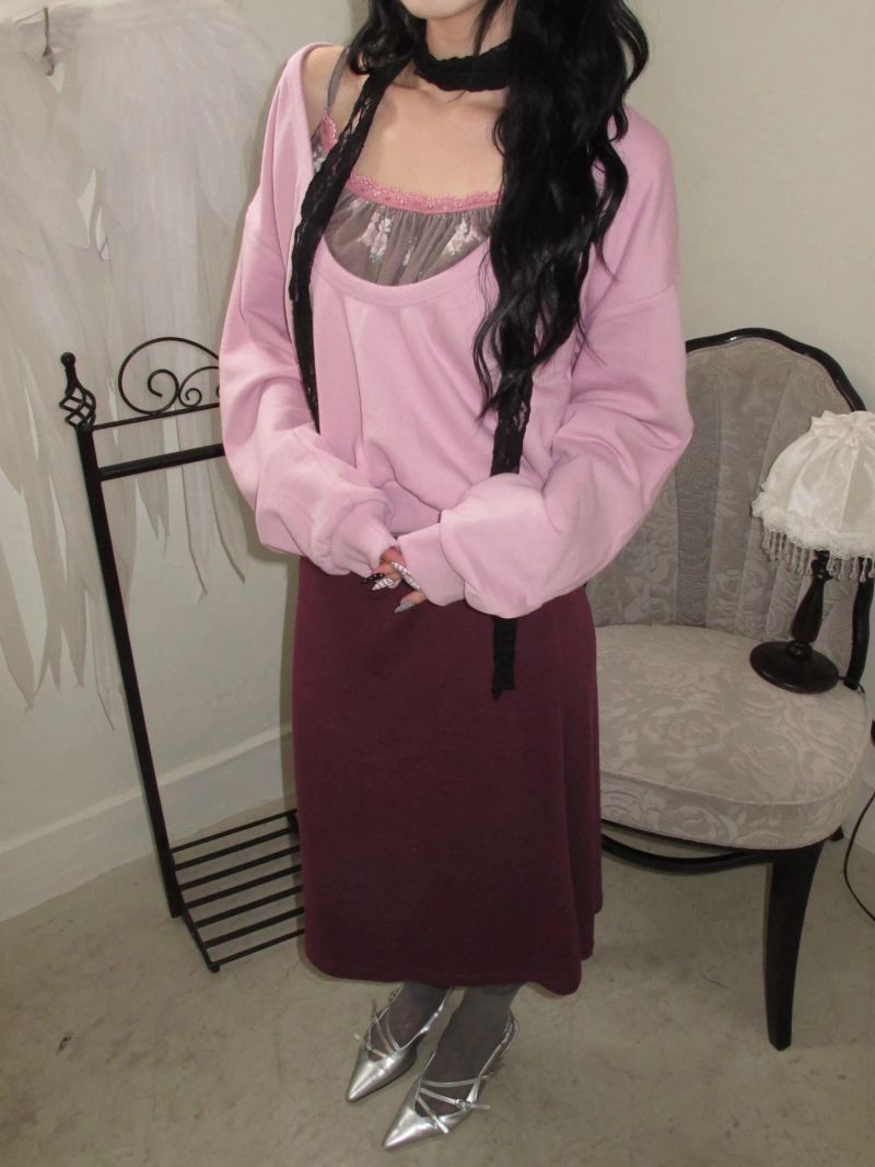 Deep U-Neck Sweatshirt