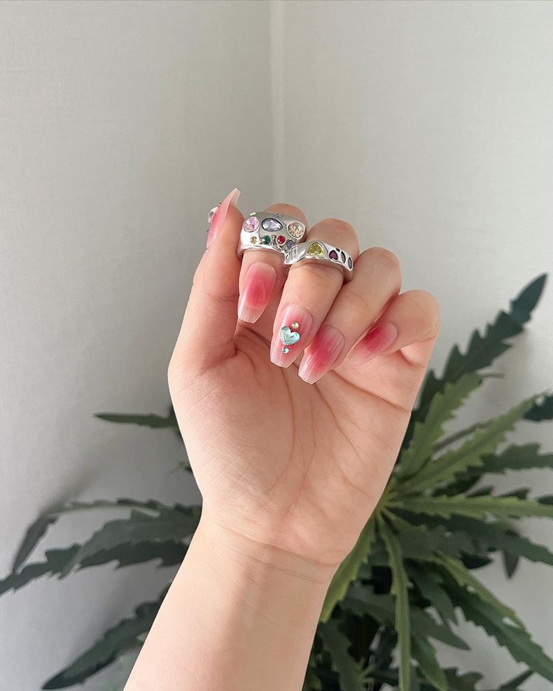 [aespa/Nmixx/Wooah/TNX] Silver gemstone ring_2