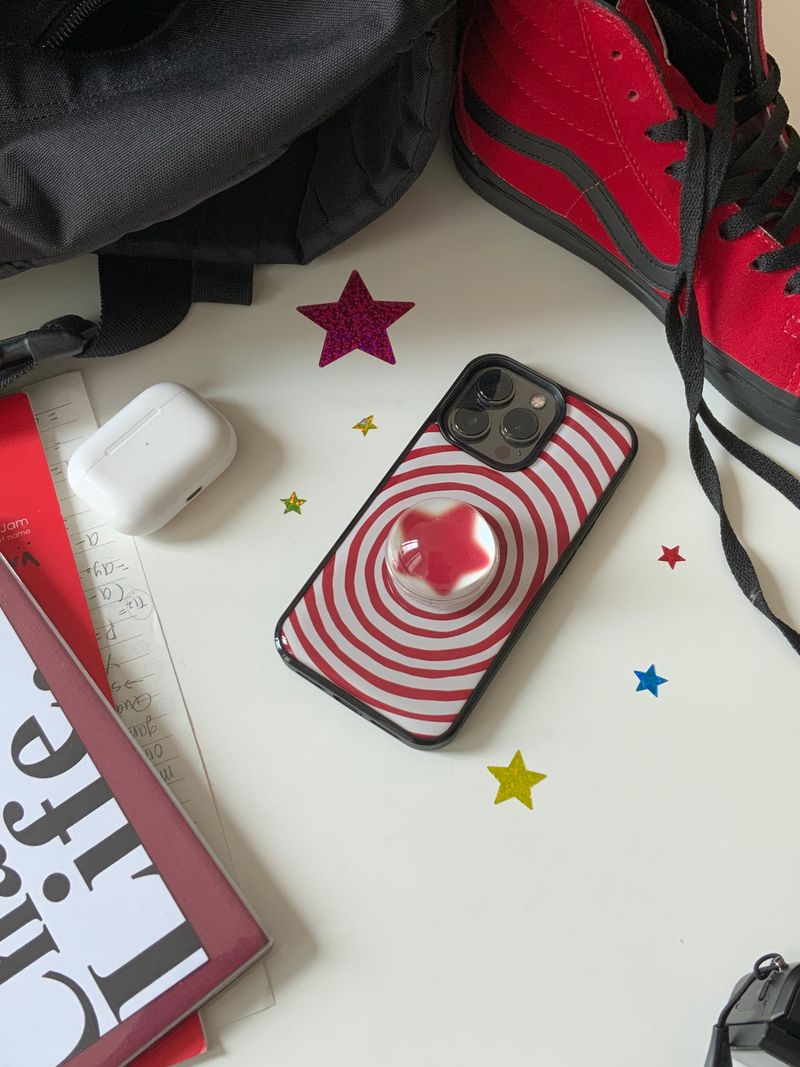 [MADE] bingle epoxy case + blur star tok SET (red)