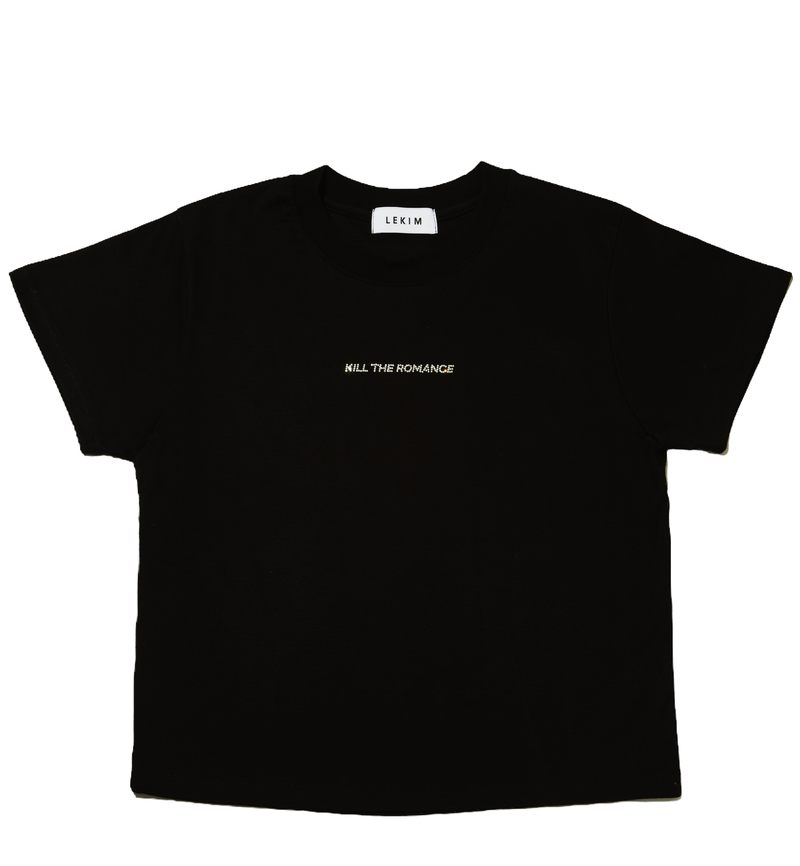 LEKIM(レキム)の「KILL THE ROMANCE CUBIC T-SHIRT BLACK (WOMAN)(Tops)」