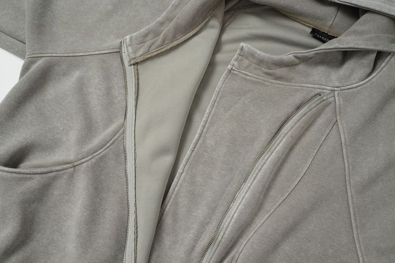 Aerin Washed Seam Zip Hoodi