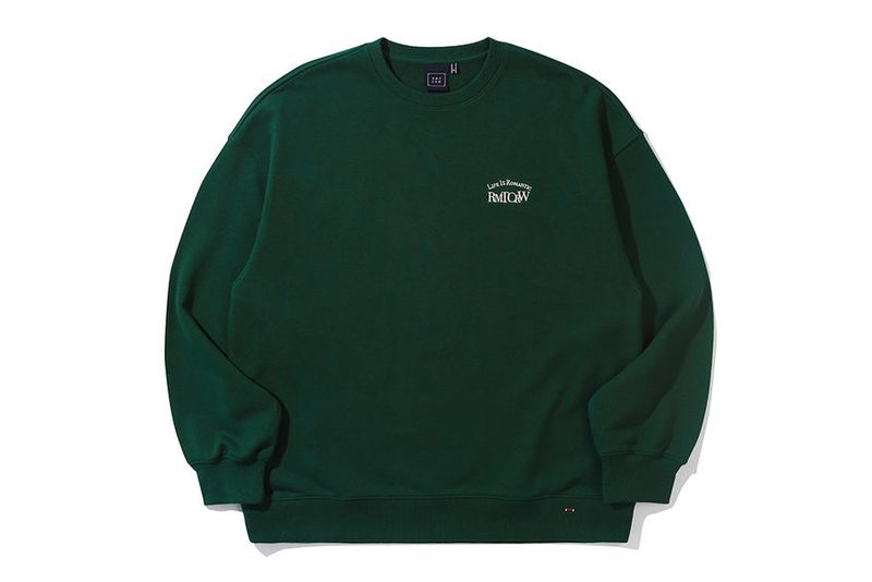 FLOWER RIBBON SWEAT SHIRT_GREEN