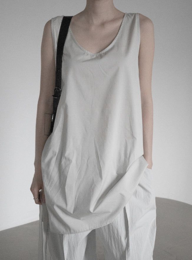 Airy Soft Scarf Sleeveless One Piece