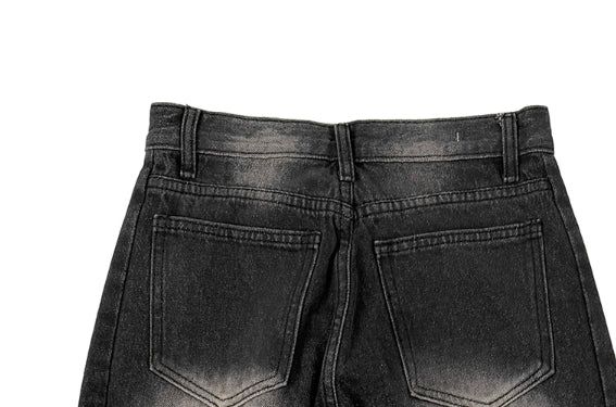 Dero Cut Washing Denim Wide Pants