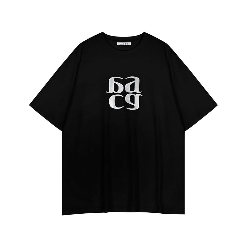 [Unisex] Silver Foil Over Sized Tshirt_2Color