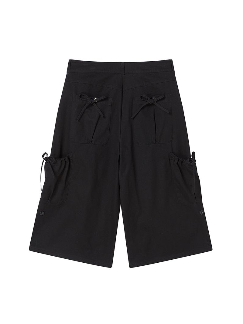 COTTON CAPRI PANTS BLACK