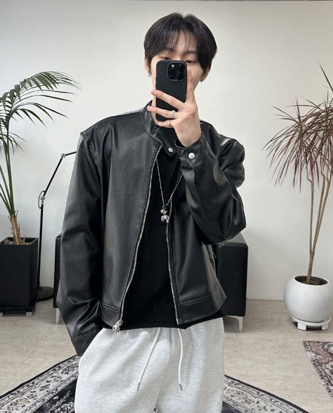 SATIIIZ（サティーズ）の「Eden Biker Leather Jacket（Jackets/Outerwear）」
