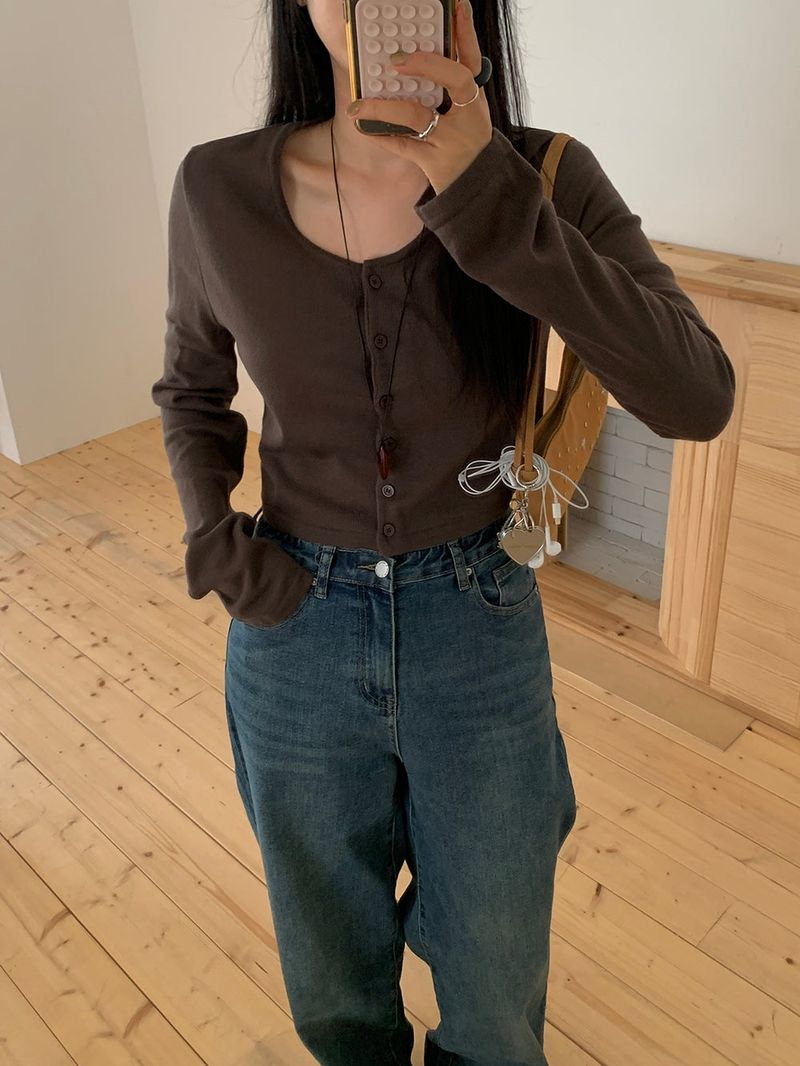 [MADE] PRINKLE LAYERED CROP CARDIGAN