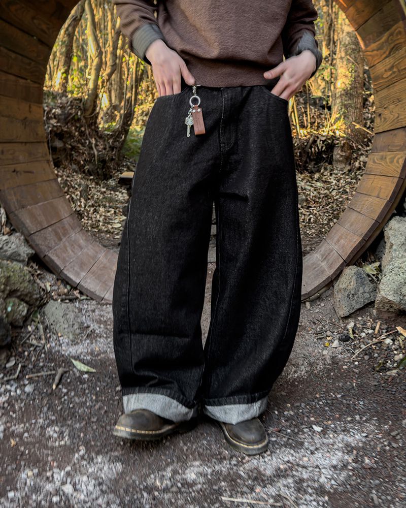 Never Curved Panel Raw Denim