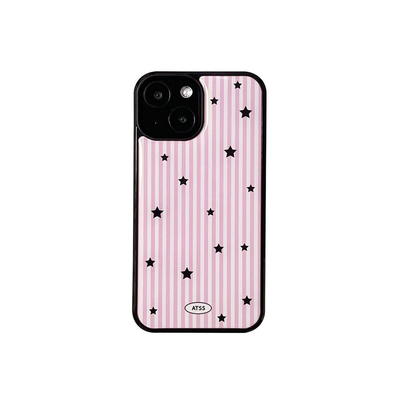 allthesamestudio(オールザセイムスタジオ)の「Striped star epoxy bumper case (pink)(Smartphone Accessories)」