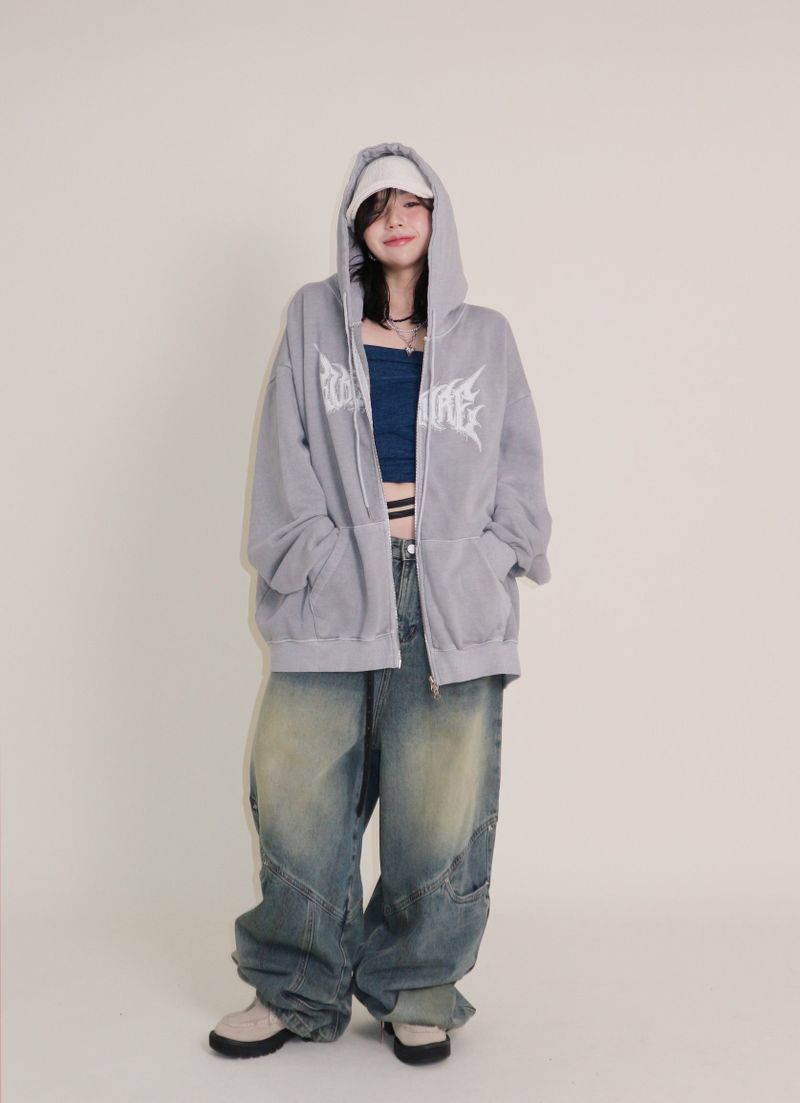 (For men and women) RT Pigment Two-Way Hood Zip-Up