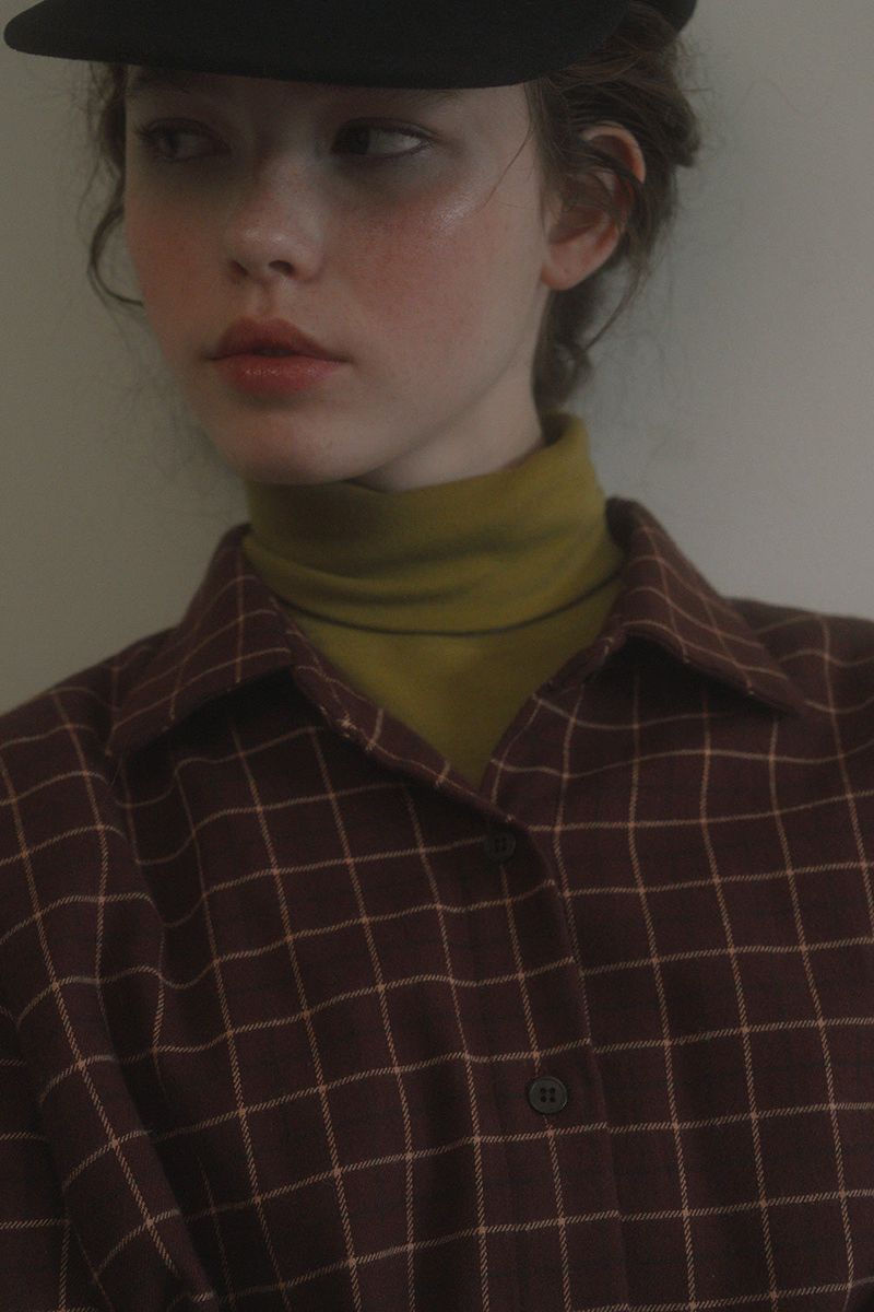 Bein check shirt_wine