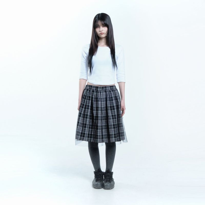 Layer tulle skirt Check