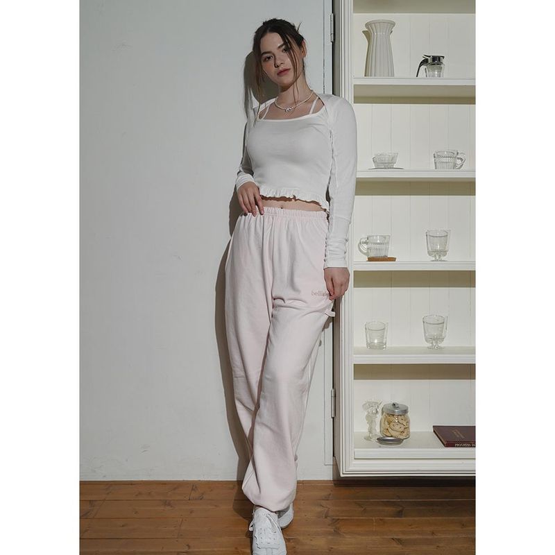 LOGO SWEATPANTS-LIGHT PINK