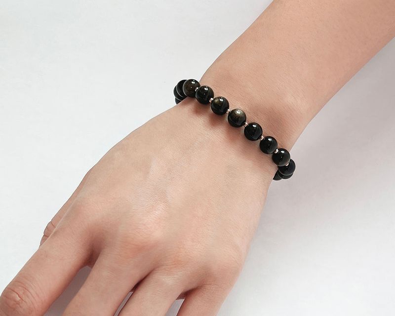 GEM STONE OBSIDIAN BRACELET