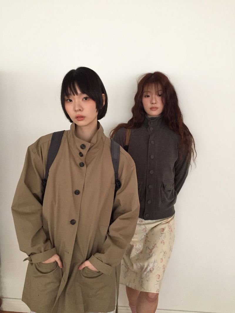 Windsor trench half coat (2color)