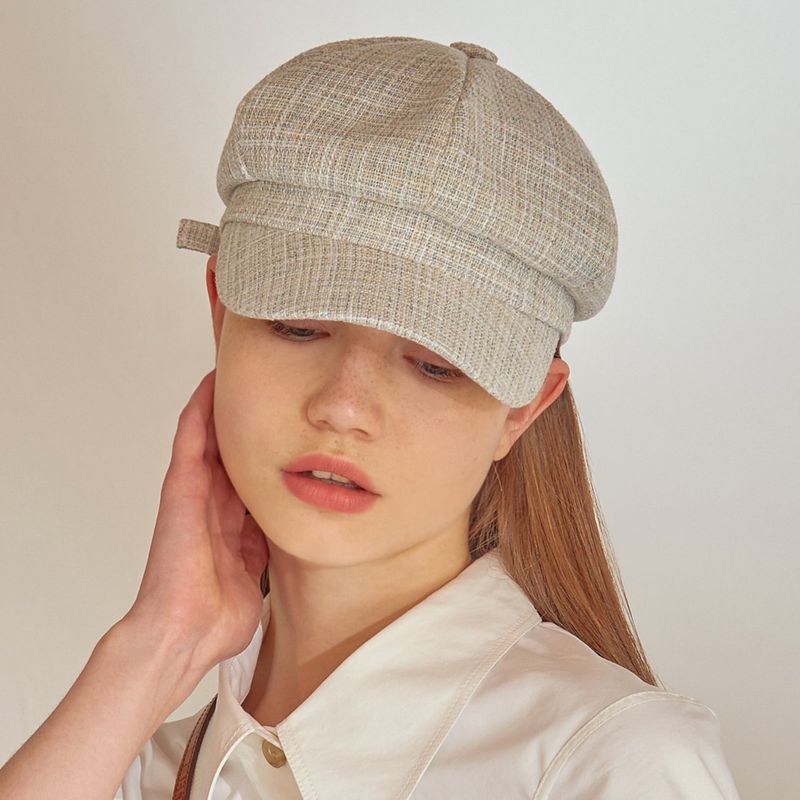 boni newsboy cap - mix light blue