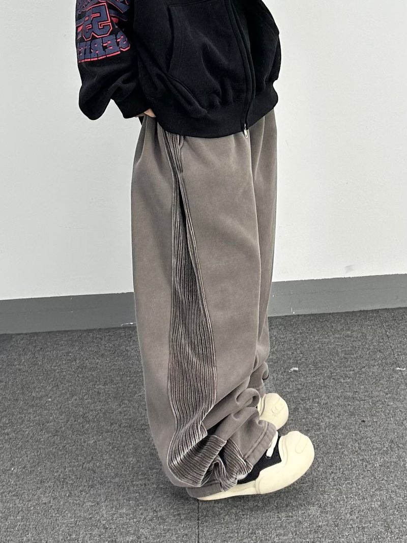 corduroy line fleece sweatpants