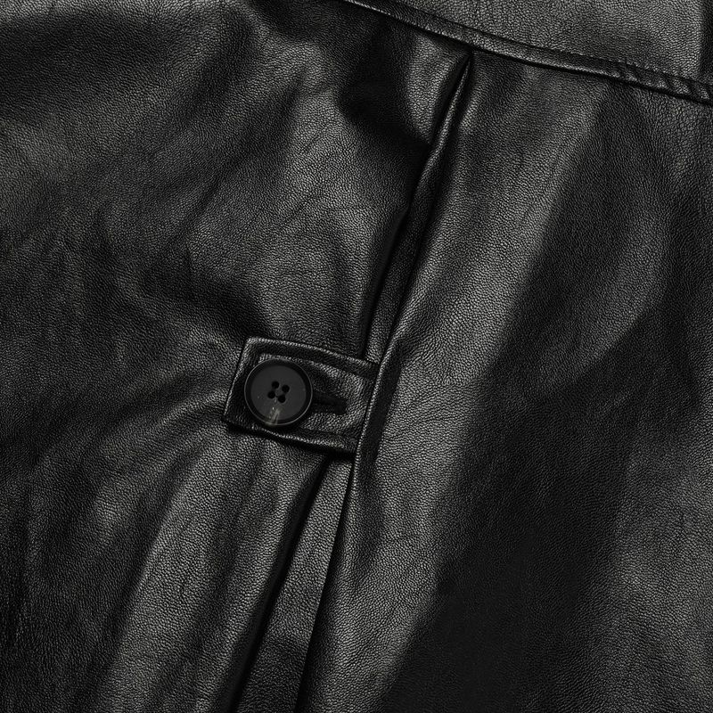 ENOC Box Oversized Fit Leather Jacket