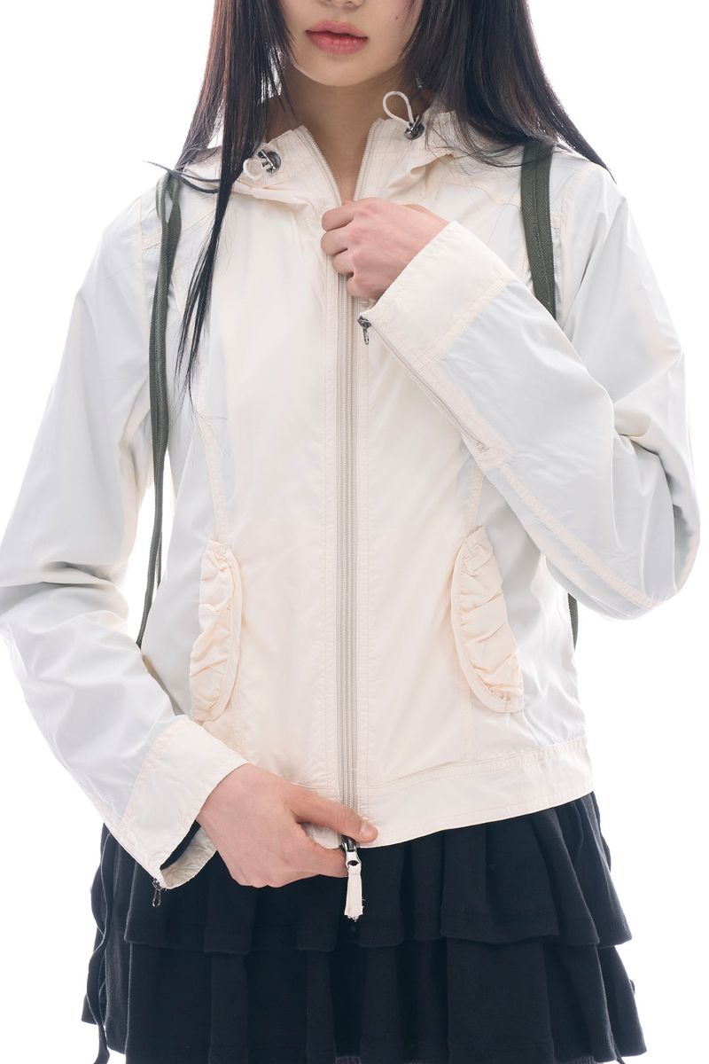 Sio pocket shirring windbreaker jumper