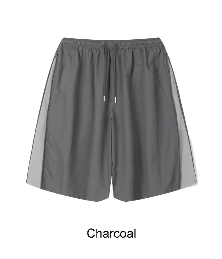 Ferrard zipper Bermuda pants