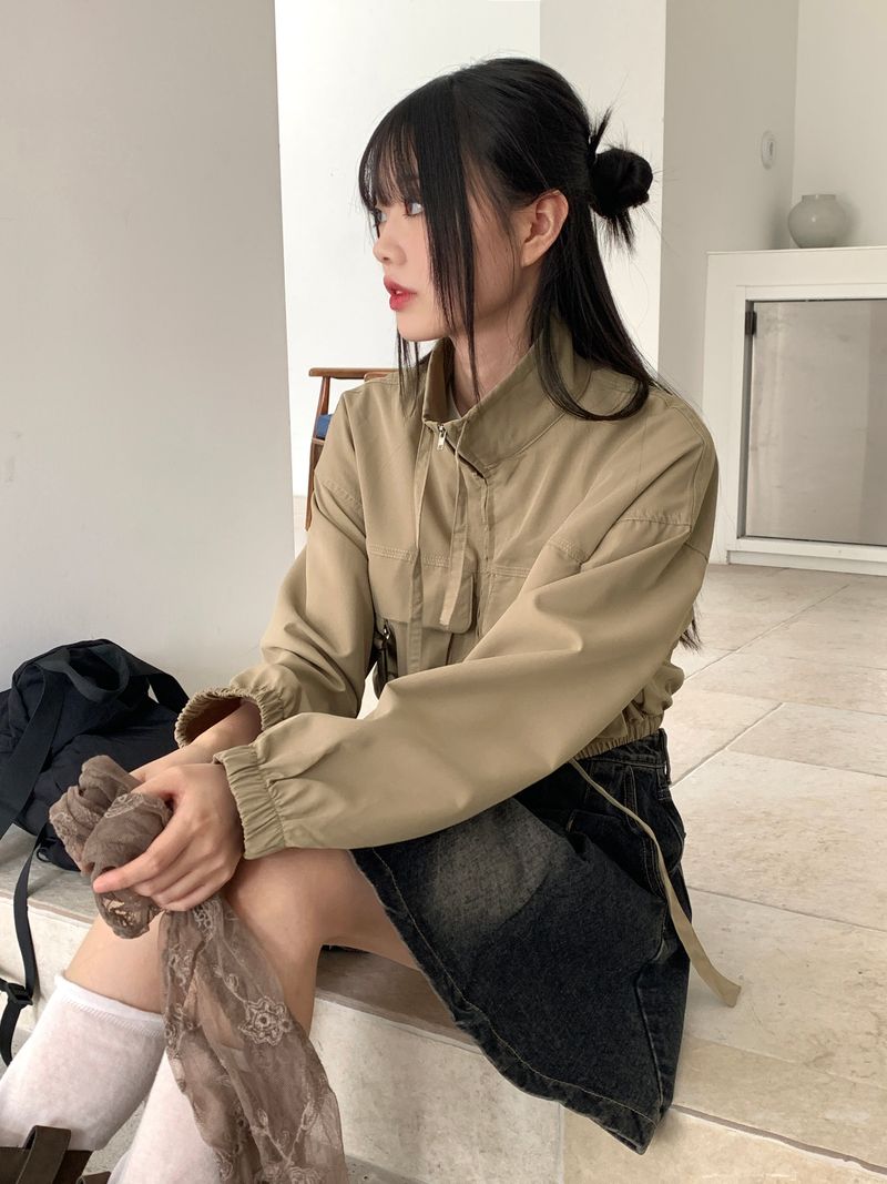 WONDER WONDER（ワンダーワンダー）の「クカD-リングストラップポケットクロップジップアップジャケット（ジャケット/アウター）」