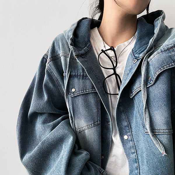 Epple  Washing Boxy Hooded Shirt Jacket